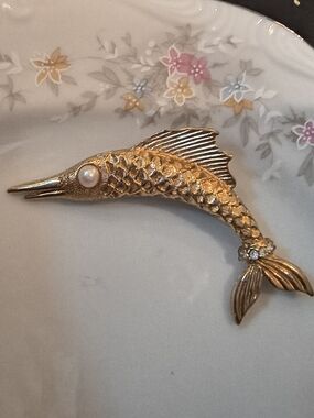 Vtg MCM Kramer Rare SwordFish Brooch